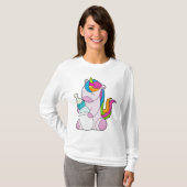 T-shirt Unicorne Bouteille de lait (Devant entier)