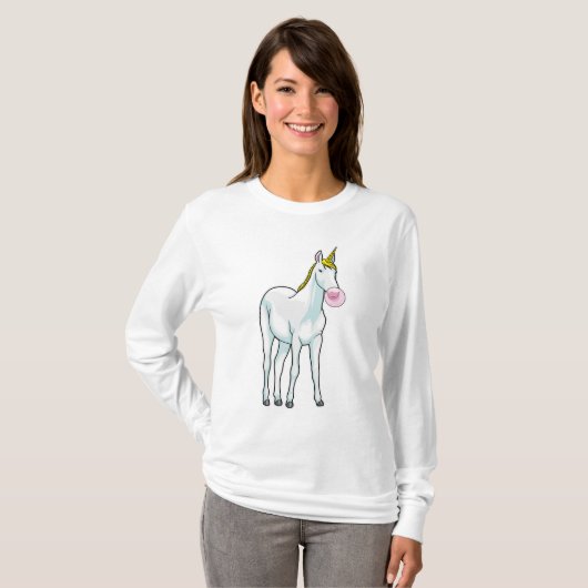T-shirt Unicorne Bubble gomme (Devant entier)
