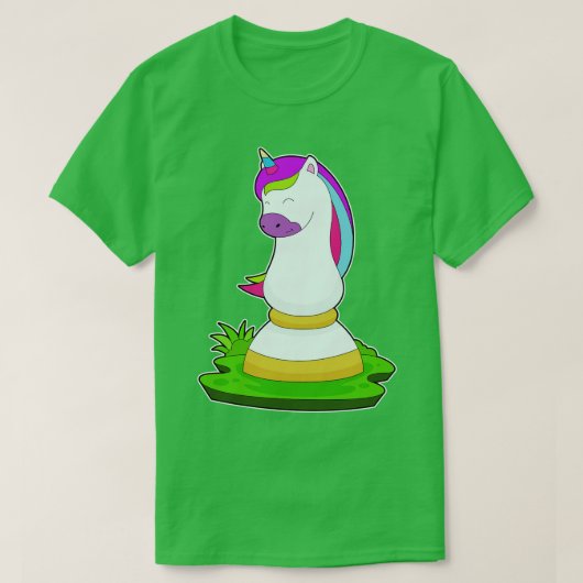 T-shirt Unicorne Chess piece Knight Chess (Design devant)