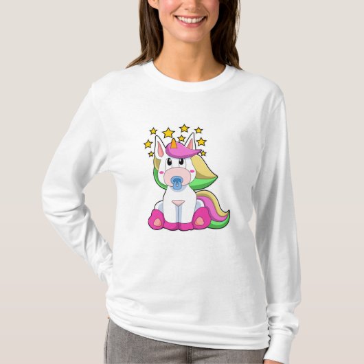 T-shirt Unicorne comme bébé avec Pacificateur (Devant)
