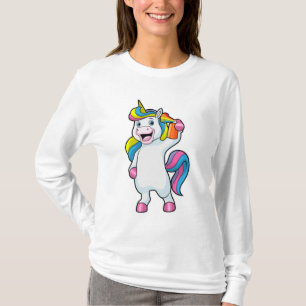 T-shirt Unicorne comme coiffeur avec aérosol