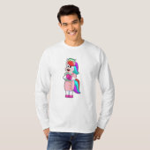 T-shirt Unicorne comme infirmière (Devant entier)