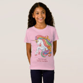 T-Shirt Unicorne couleur texte personnalisé (Devant entier)