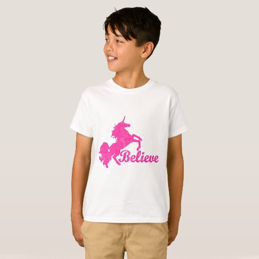 T-shirt Unicorne, croyez (Devant entier)