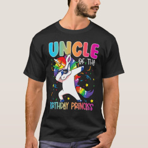 T-shirt Unicorne Dabbing Oncle Of The Birthday Princess Gi