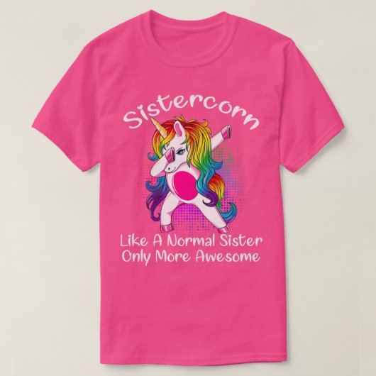 T-shirt Unicorne Dabbing Sistercorn Comme Une Soeur Seulem (Design devant)