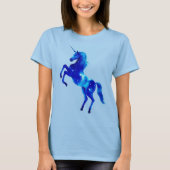 T-shirt Unicorne dans Deep Blue Pleiades Star Image (Devant)