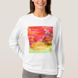 T-shirt Unicorne dans le désert peint