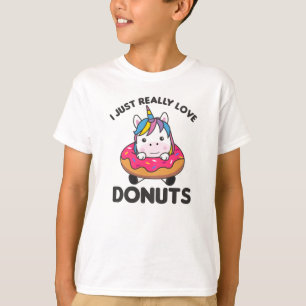 T-shirt Unicorne Dans Le Donut Les licornes Sont De Mignon