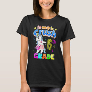 T-shirt Unicorne de 6e année Retour à l'école filles