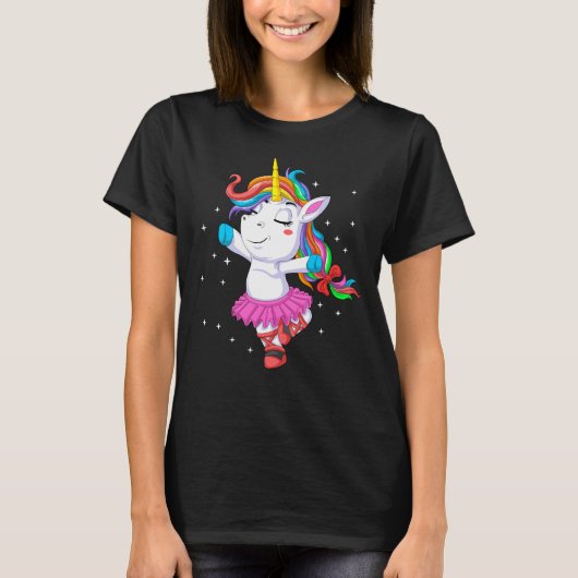 T-shirt Unicorne de ballet (Devant)