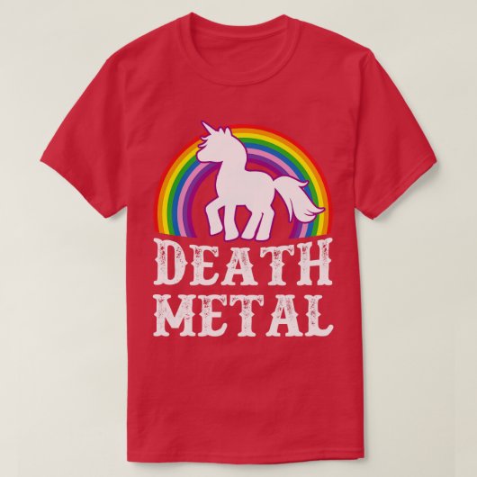 T-shirt Unicorne de métal mort (Design devant)