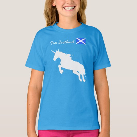 T-shirt Unicorne écossaise libre (Devant)