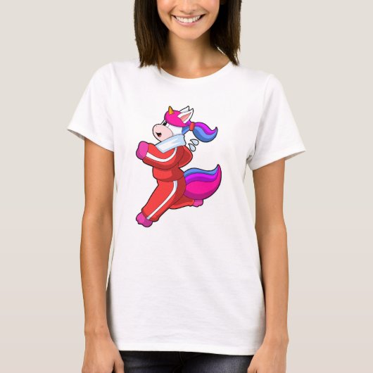 T-shirt Unicorne en cours d'exécution (Devant)