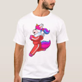 T-shirt Unicorne en cours d'exécution (Devant)