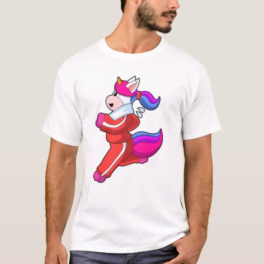 T-shirt Unicorne en cours d'exécution (Devant)