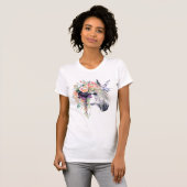 T-shirt Unicorne en fleurs (Devant entier)
