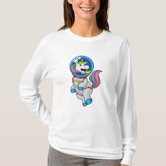 T-shirt Unicorne en tant qu'astronaute dans l'espace (Devant)