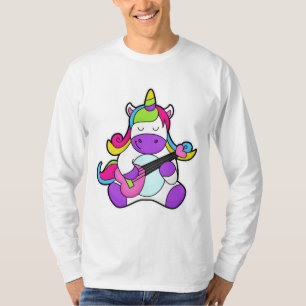T-shirt Unicorne en tant que musicien avec guitare