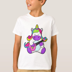 T-shirt Unicorne en tant que musicien avec guitare