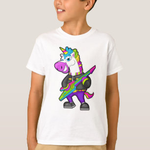 T-shirt Unicorne en tant que musicien avec guitare