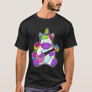 T-shirt Unicorne en tant que musicien avec guitare