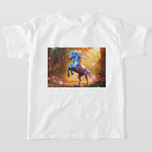 T-shirt "Unicorne enchantée dans une forêt arc-en-ciel"