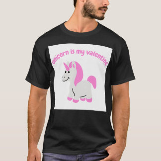 T-shirt unicorne est ma valentine 1