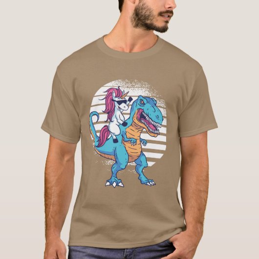T-shirt Unicorne et T-Rex (Devant)