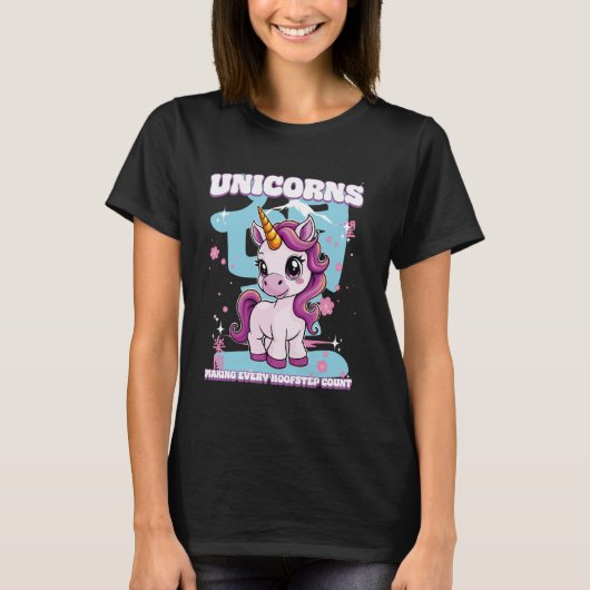 T-shirt Unicorne Fabriquant Chaque Hoofstep Compte Unicorn (Devant)