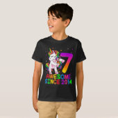 T-shirt Unicorne Flossing 7 Ans Unicorne (Devant entier)