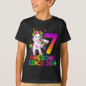 T-shirt Unicorne Flossing 7 Ans Unicorne (Devant)