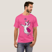 T-shirt Unicorne Funny Volleyball Pour Filles Volleyball (Devant entier)
