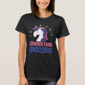 T-shirt Unicorne Genderfluide Majestic Trendy Mignonne Gen (Devant)
