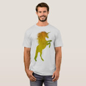 T-shirt Unicorne Gold Grunge (Devant entier)