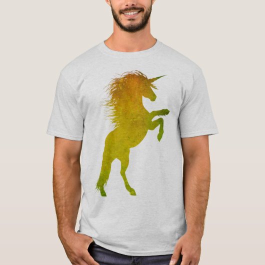 T-shirt Unicorne Gold Grunge (Devant)