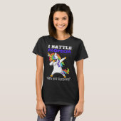 T-shirt Unicorne I Battle Alopecia Awareness (Devant entier)