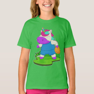 T-shirt Unicorne Joueur de basket-ball