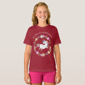 T-shirt Unicorne lunaire dans une couronne (Devant entier)