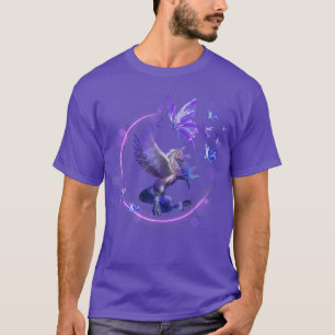 T-shirt Unicorne magique Pegasus Purple