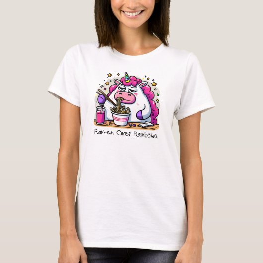 T-shirt Unicorne Manger Ramen (Devant)