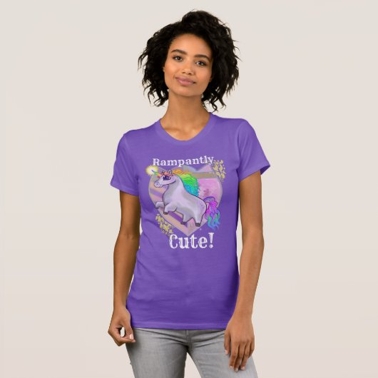T-shirt Unicorne mignonne (Devant entier)