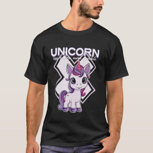 T-shirt Unicorne Moins Gallop Plus Épargne Unicorne 1 (Devant)