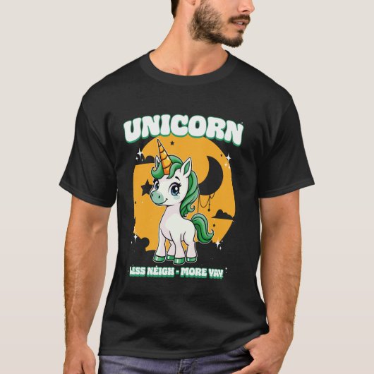T-shirt Unicorne Moins Près Plus Yay Unicorne 1 (Devant)