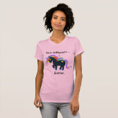 T-shirt Unicorne noire (Devant entier)