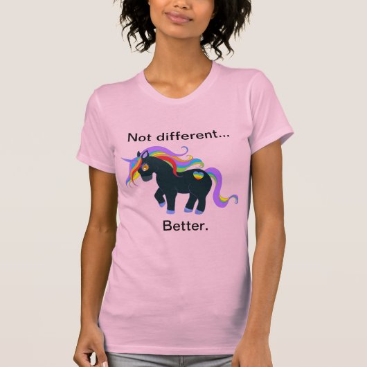 T-shirt Unicorne noire (Devant)