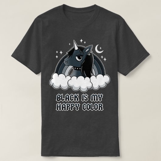 T-shirt Unicorne noire 1 (Design devant)