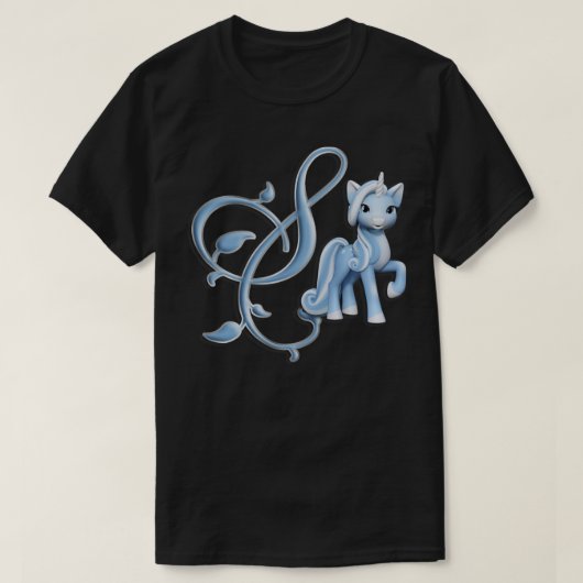 T-shirt Unicorne personnalisée Monogramme Z (Design devant)