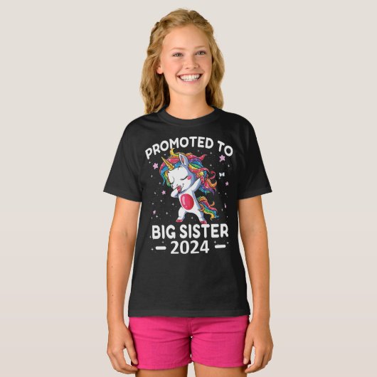 T-shirt Unicorne promue à Big Sister 2024 (Devant entier)