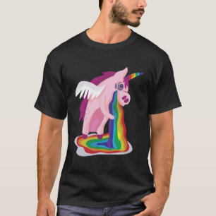 T-shirt Unicorne Rainbow Vomit